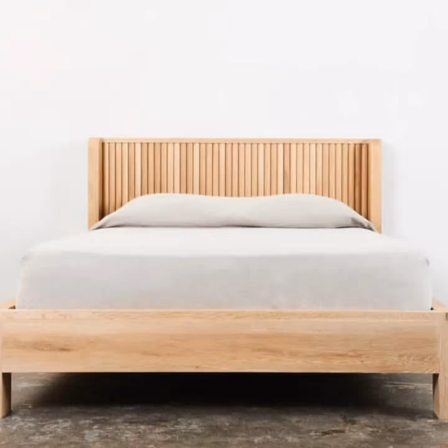 Solid White Oak Slatted Bed