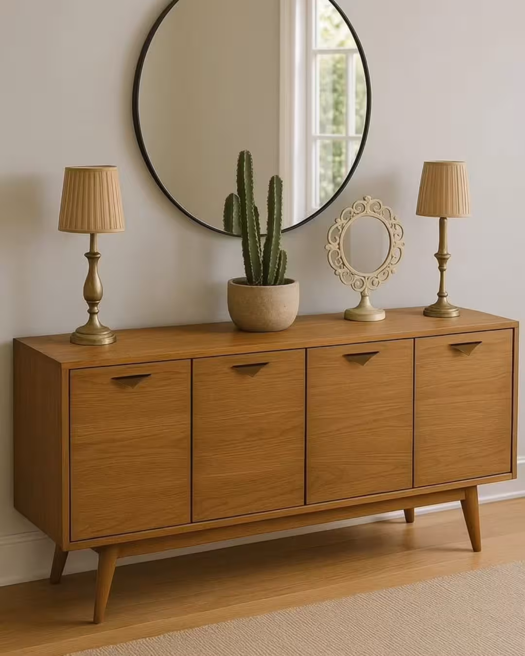 Mid-Century Modern "Cinamomo" Sideboard with Tapered Legs