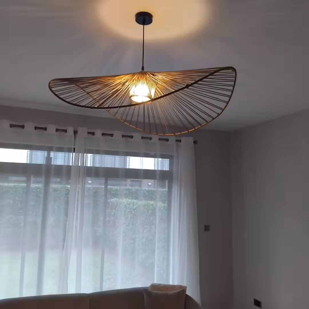 Athereal Woven Ribbon "Hat" Pendant Light