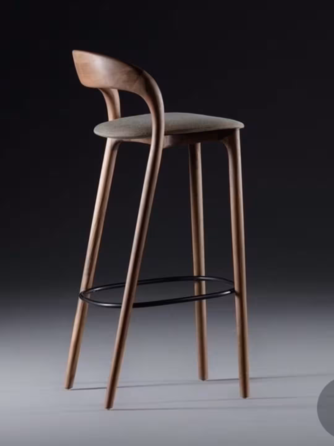 The Horizon Curved Walnut Island Chair
