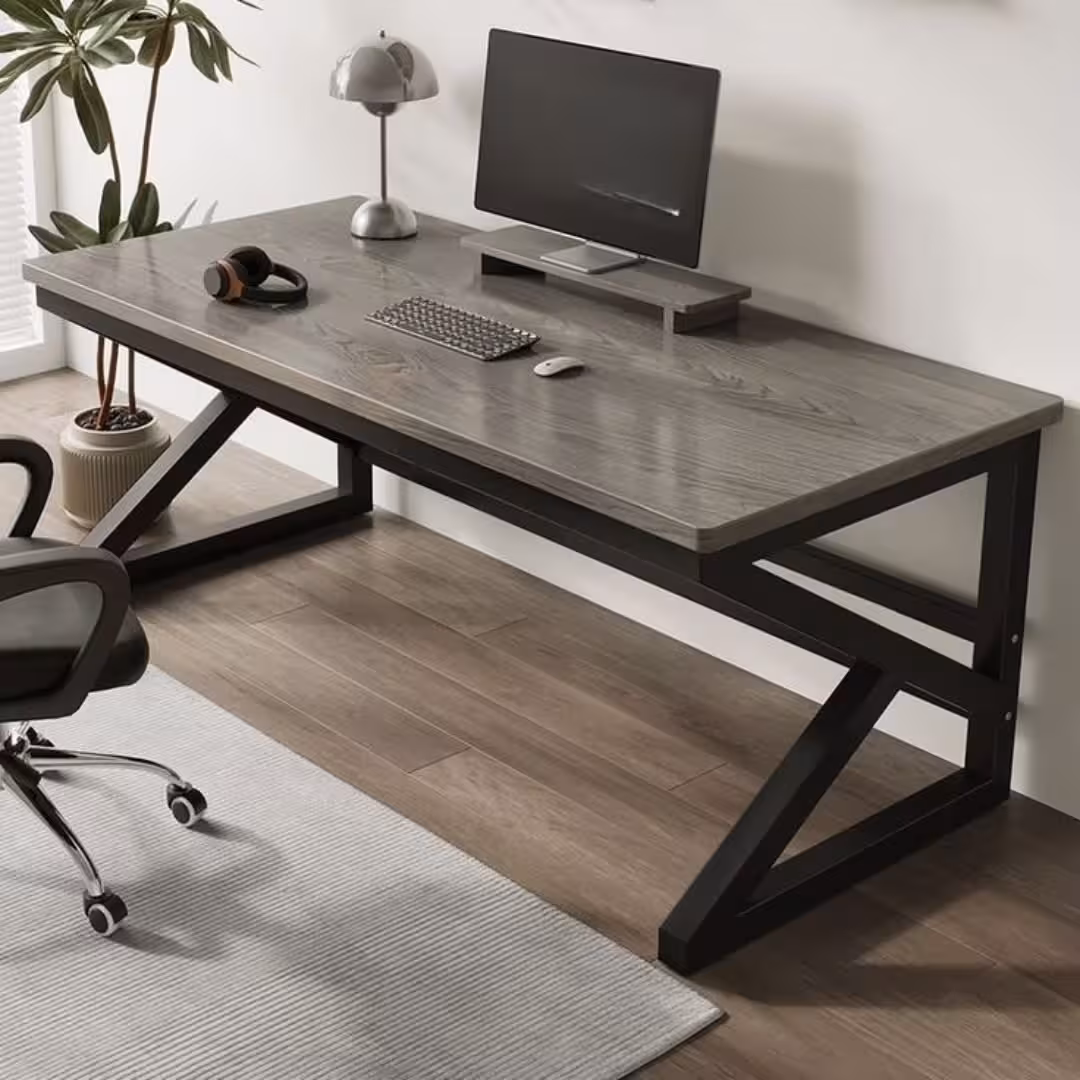 The Angular Graphite Minimalist Study Desk