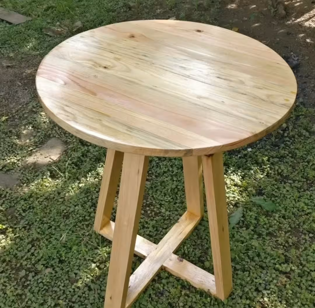 The Artisan Cross-Brace Round Side Stool