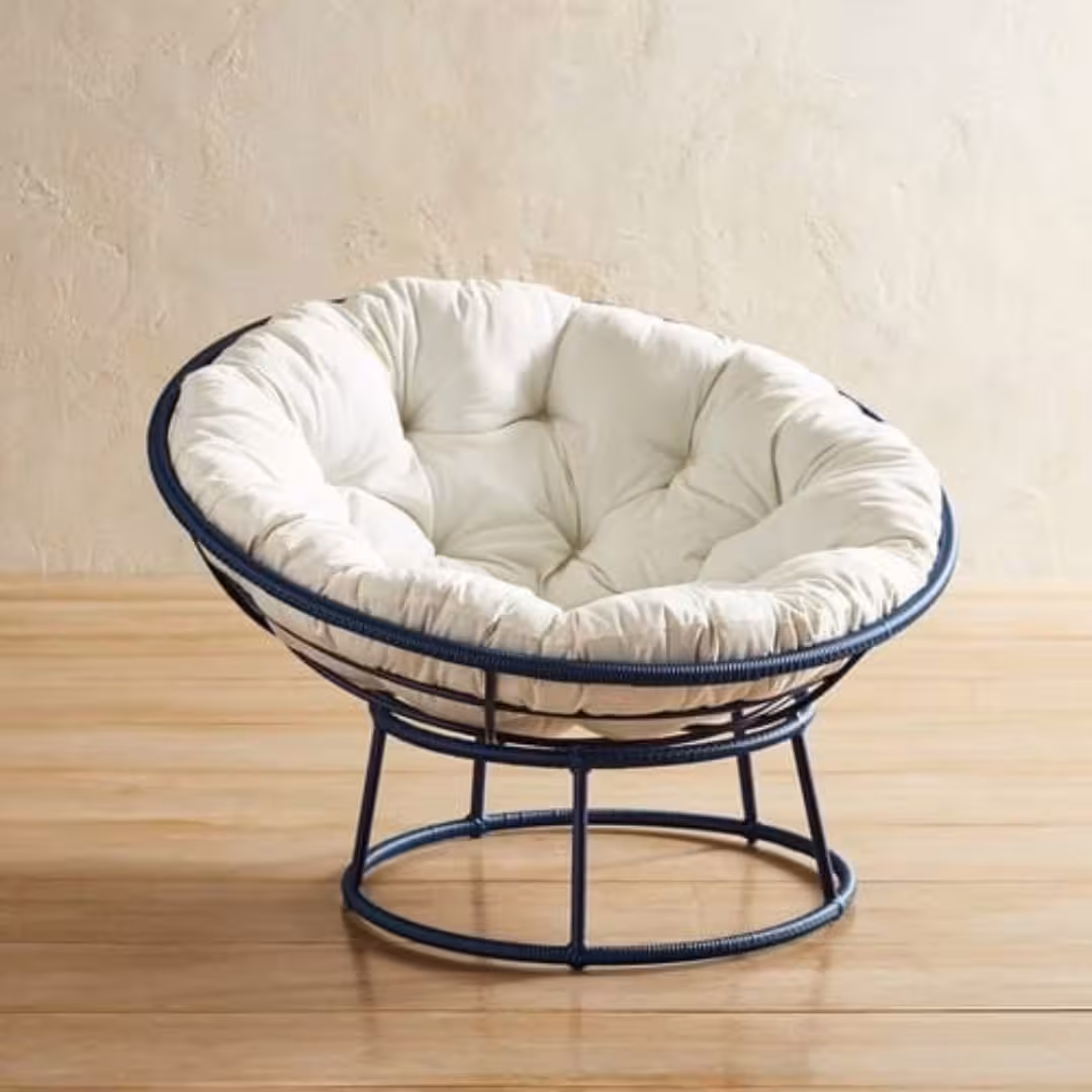 Cloud-Nest Hand-Woven Papasan Chair
