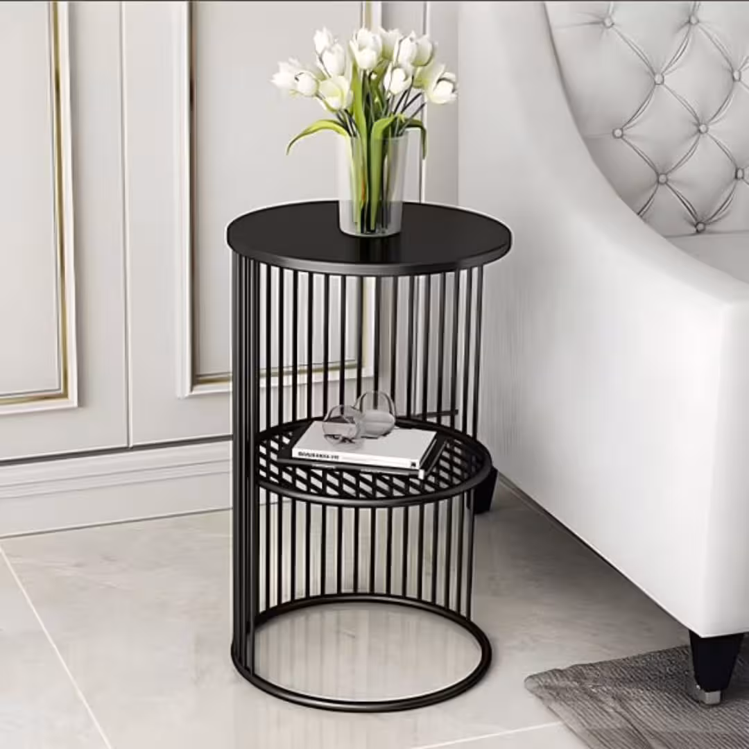 Nordic Lattice Circular Side Table