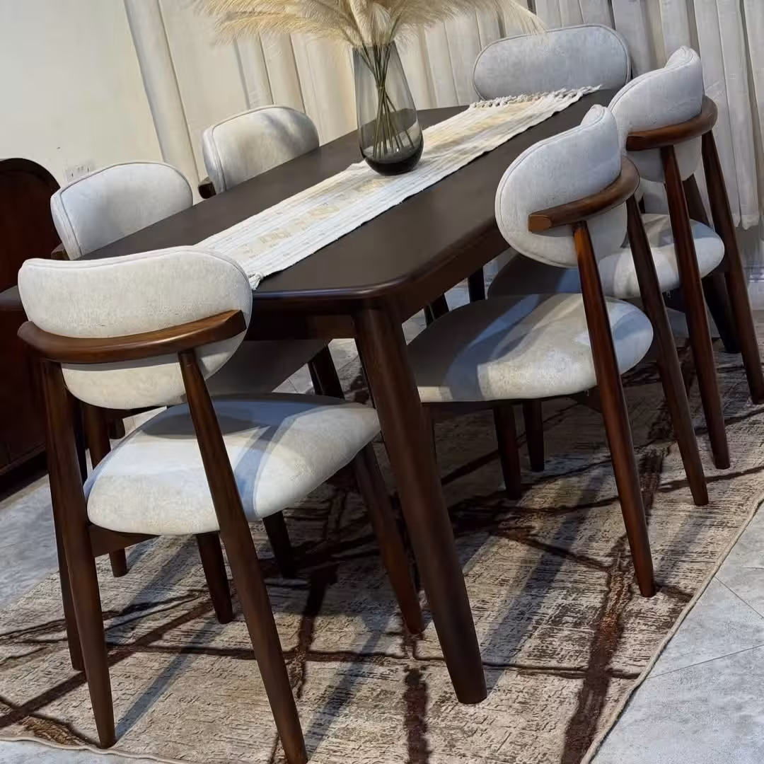 Nordic Horizon 6-Seater Mninga Dining Ensemble