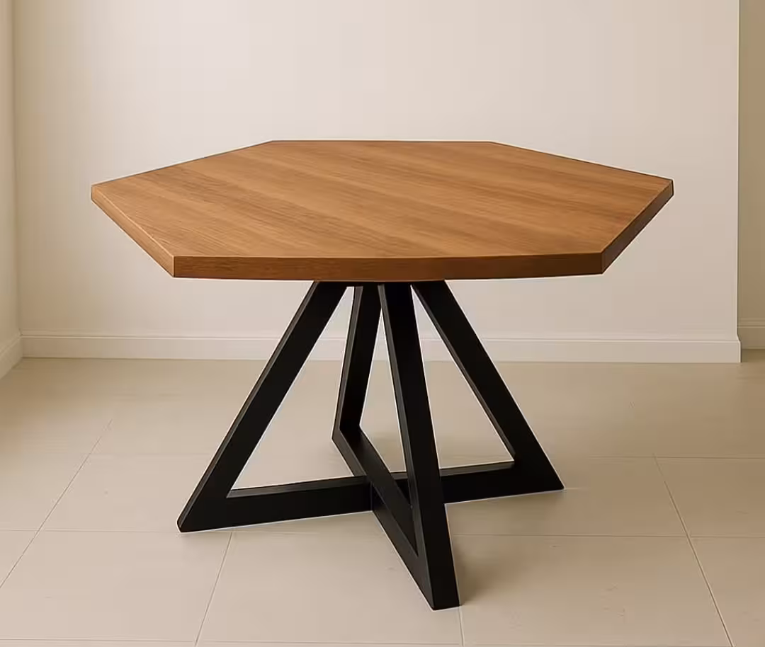 Apex Hexagonal Geometric Dining Table