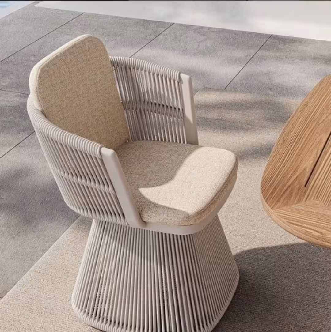 Bohan Swivel Rope Accent Armchair