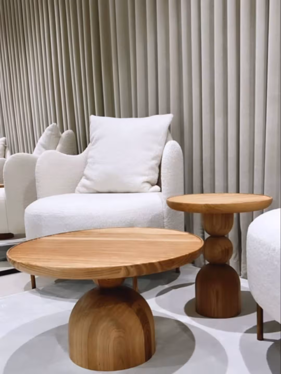 Solstice Organic Pedestal Coffee Table Duo