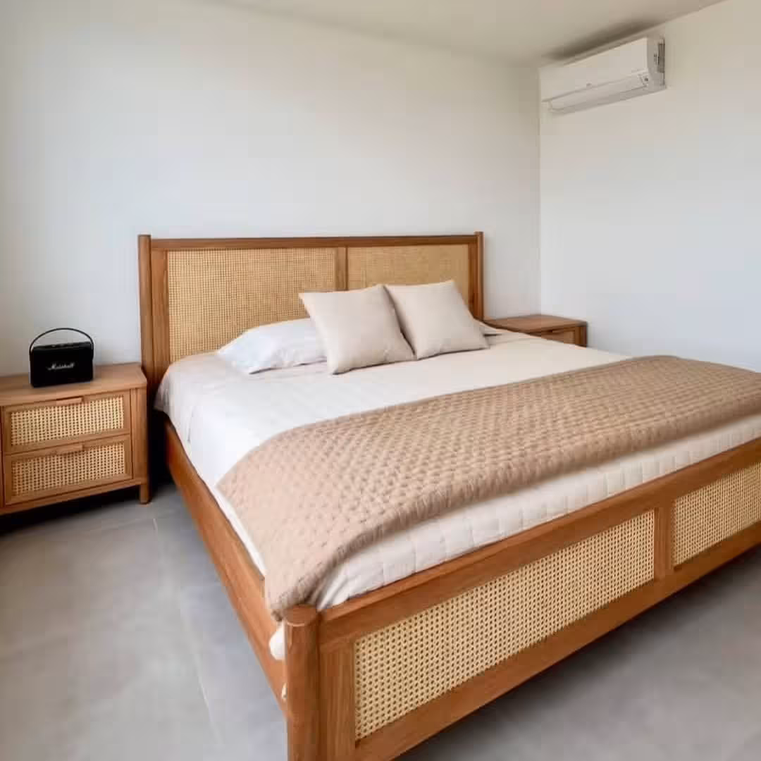 Artisan Rattan Platform Bed Suite
