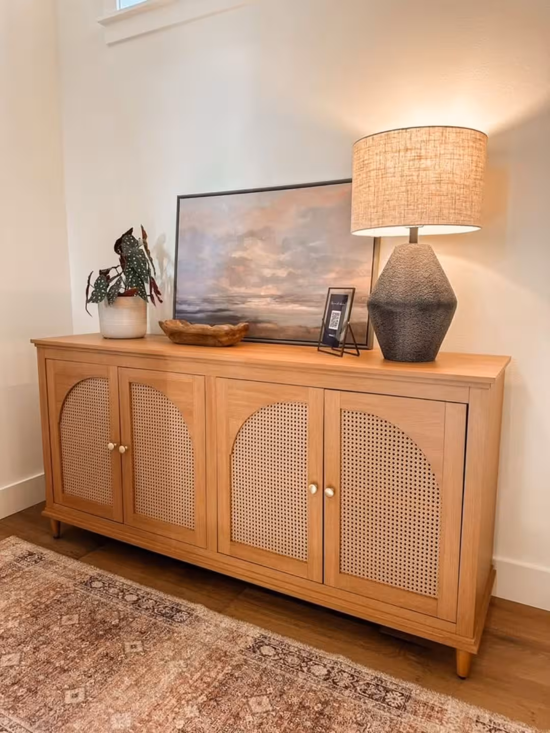 Artisan Arched Rattan Buffet Sideboard