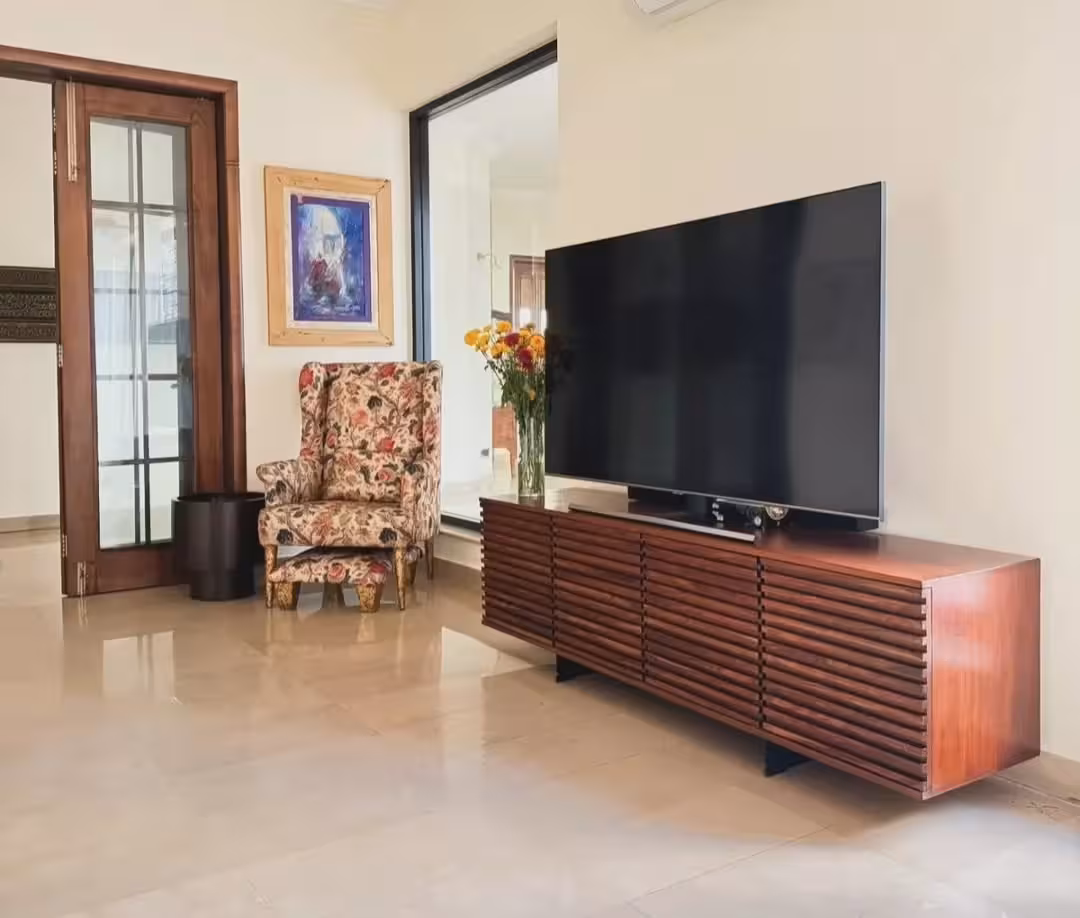 Eclipse Chocolate Louvered Media Cabinet