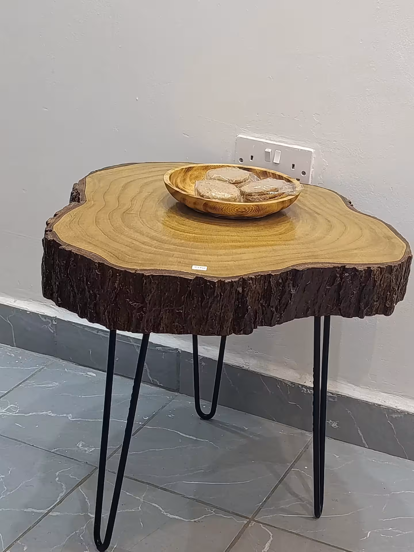 Arbor Log Slice Hairpin Stool