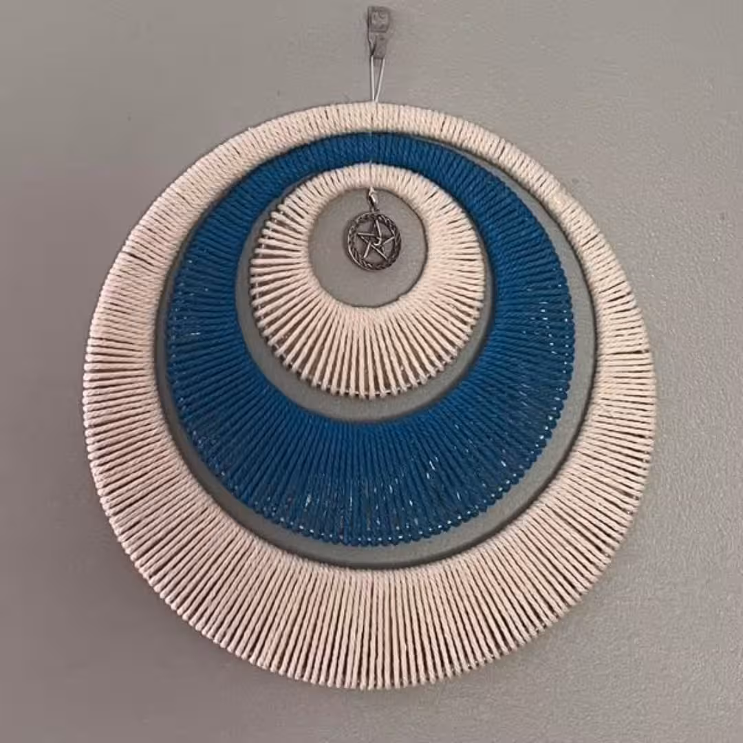 Bohemian Concentric Circle Yarn Hoop Wall Art